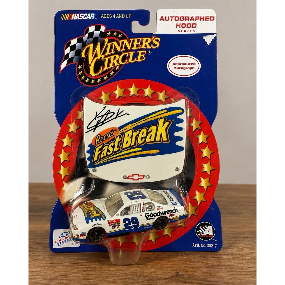 Winner’s Circle Kevin Harvick #29 Reese’s Fast Break Autographed Hood NASCAR